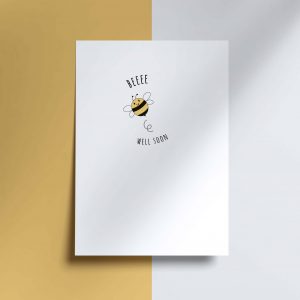wenskaart – bee well soon
